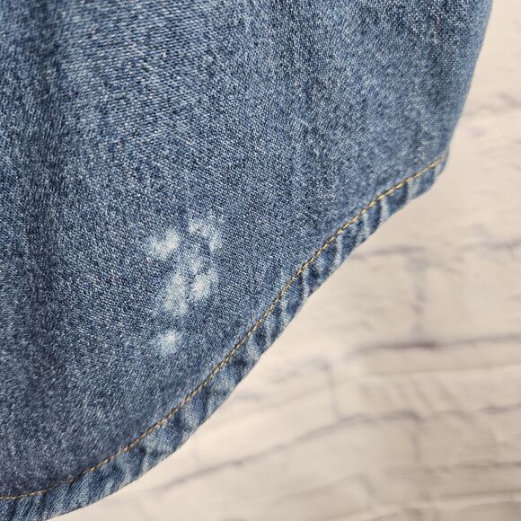 Vintage 90's Mickey Unlimited Mickey Pocket Denim Shirt Unisex Small Disney - Picture 7 of 7